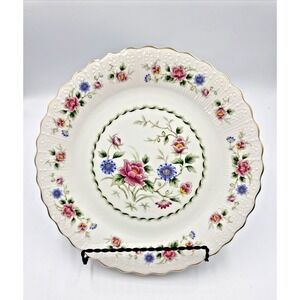Andrea By Sadek Cake Plate Spring Night Made in Japan 10.5" Floral